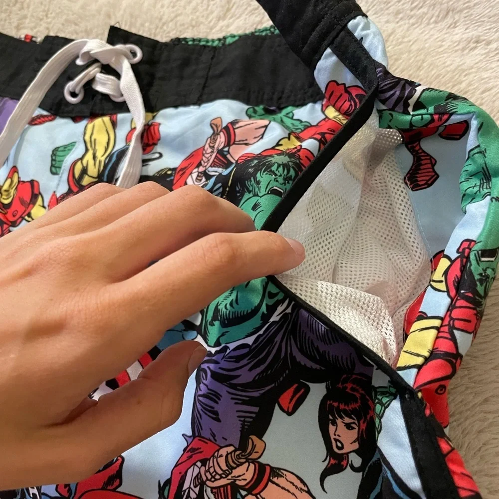 EUC Men’s Marvel Superhero Swim Trunks